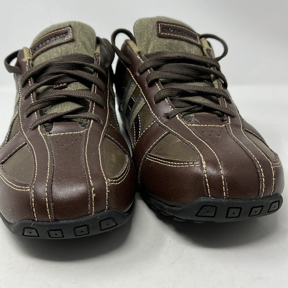 SKETCHERS CITY WALK MALTON WALKING SHOE LEATHER SNEAKER BROWN MENS SIZE 8.5 - Picture 6 of 12